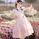 Design Flower With Poem Op Lolita Everyday Cute Lorita Sweet Dress 6734