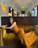 And Summer 2025 New Female Vietnamese Small Fish Bone Sling Net Yarn Dress To Collect Waist Thin Flower Dress Dress