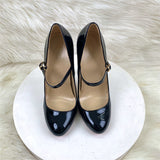 Head With Fine Heel High Heels OL Professional Work Shoes Soft Leather Comfortable Single Shoe Shallow Mouth High Quality Shoes