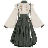 Design Sunflowers About Hanfu Women Chinese Style To Improve The Daily Chinese Elements Two-Piece Set 8469