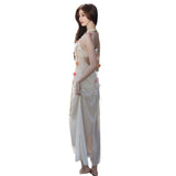 Thin Sling Dress Women's Summer Seaside Vacation Word Collar Sleeveless Beach Dress