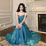New French Temperament Famous High-End Sling Dress With Body Shape Banquet Dress Dress