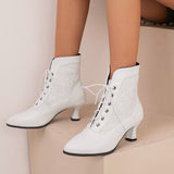 And Short Boots Women Autumn And Winter Lace-Strace Lace-On-Ann Unprecedented Lace For Women And Ankle Boots In Front Of The Lace Of Martin Boots High Quality Shoes