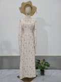 Spring Gentle Wind Loose With Broken Flower Dress Monsoon Long Sleeve Long Dress