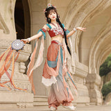 Design Sanskrit Chinese Style Women Dunhuang Wind Corset Lantern Suit 9043