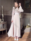 Collar Dress Woman 2024 New Long-Sleeved Tea Break French Fairy Waist Dress