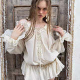 Three Three Of The Same Vietnamese Niche DATT Lazy Blouse High-Waist Shorts Fashion Temperament Suit