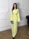 French Small Temperament Summer Solid Color Small Fresh High-End Feel Waist Dress