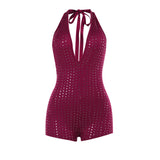 Autumn 2025 New Temperament Sexy Body-In-Four Deep V Jumpsuit Women's Clothing DJPT