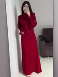 Autumn New Folding Belt Design Court Style Dress