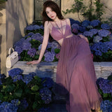 Dress Sexy Pure Desire Irregularly Exposed Waist Thin Sling Dress Design Feeling 100 Folded Dress Dress Dress Dress Woman