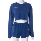 Women's Autumn New Clean Color Long-Sleeved Coat Head Casual Short Fashion Set DJPT