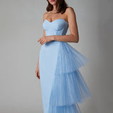 Summer Women's Dinner Dress Dress High Bullµ¯ Pressed Net Yarn