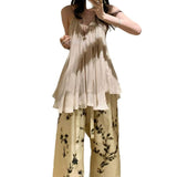 And Summer New Loose Slings Bare Back Hanging Neck Vest Top Woman