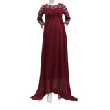 Woman Sexy Front Circle Long-Sleeved Flowers L Splicing Chiffon Skirt Pregnant Woman Photo Skirt 1174 Maternity