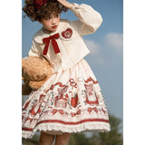 Design Winter Gift Sling Skirt Elegant Temperament Lolita College Style Two-Piece Set 6320