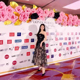 And Summer 2025 Color Three-Dimensional Flower Embroidery Mesh Splicing Bra Dress Dress Dress Woman