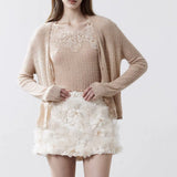 Lace Vest Two Sets Of 2024 New Gentle Heavy Industry Knitwear