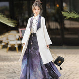 Design And Painting Chinese Style Improvement Han Elements Female Shirt Horse Face Dress Set 6935
