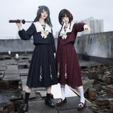 Morning Bell Bunnies Drum JK Uniform Skirt Basic Orthodox Sailor Suit Academy Style Set 6478