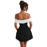 Autumn 2025 New Sexy Dress Temperament One-Word Shoulder-To-Shoulder Dress Woman DJPT