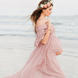 Chiffon Sexy Loose Tailed Shoulder Pregnant Skirt Maternity