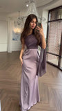 2025 New Luxury Soft And Flowing Single Long Sleeve Dress Silk Dress Dress Woman