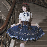 Gold Pointer Lolita Women Shirt Wading Skirt Every Day Cute Lolita Sweet Dress 6969
