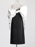 Style Dress Spring 2025 New High-End Perspective Mesh Bow Bow Dress Dress