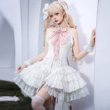 Jam Sauce Original Butterfly Ribbon Lolita Neck Dress Skirt Shorts Set 7268