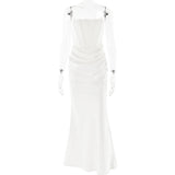 New Girded Brai Collar Dress Sexy Hottie Temperament Showback Dress Summer HZ0628