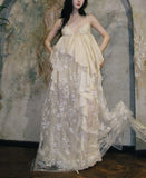 New V-Neck High-End Sling Dress Retro Niche Dress Wedding Morning Dress