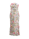 Flower-Screate High-Level Embroidered Flower Braped Fishtail Dress 2025 New Female Summer Dress