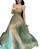 Sling Dress Women's Summer Dress Gentle Wind Net Yarn Fairy Dress Temperament Dress Dress Dress