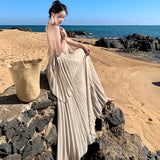 Holiday Dress Large Bare Back Dress To Take Pictures Travel Wearing Sexy Fairy Suit Dress