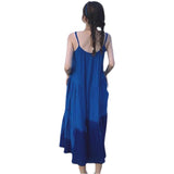 Super Fairy Blue Sling Skirt Seaside Holiday Dress Summer Small Long Dress Tourist Beach Skirt