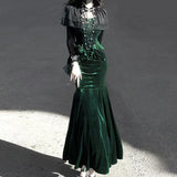 Teased Original Dark Forest Lolita Girl Lolita Top Fishtail Dress Daily Cute Set 7178