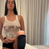 Street Casual Print Blouse Female 2025 Summer New Hottie Sexy Vest DJPT