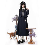 Swallow Planet Chinese Style Improve The Chinese Element Of Women's Coat Vest Shirt Half Skirt Set 6954