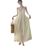 Temperament Niche Design V Tie Dress Pure Lusty Sexy Back Dress Woman