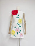 Dress Dress 2025 Summer Fashion Trend Design Three-Dimensional Flower Embroidery Vest Skirt