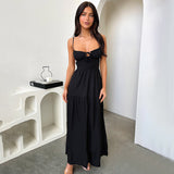 Sling Strip A Swing Holiday Style Dress 2025 New Temperament Strap To The Waist Dress DJPT