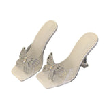 High Heels Women 2025 Spring And Summer New French Roman Sandals Fashion Transparent Wearing High Heel Slippers High Quality Shoes