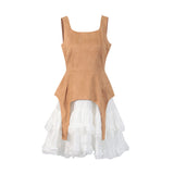 Simple Series Skirt 2025 Summer New Sling Belt High-Waist Design Cake Skirt Under The Pendulum Dress