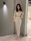 And Winter Knitting Jacket New Fashion Style V-Neck Long Repair Dress