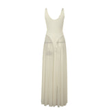 Autumn 2025 New Sexy Dress Famous Style Temperament Holiday Body Mesh Dress A Swing Dress DJPT