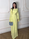 French Small Temperament Summer Solid Color Small Fresh High-End Feel Waist Dress