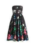 Design Sense A Skirt 2025 New Breast-Meared Mid-Rise Women's Flower-Print Dress