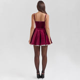 Women's New Sexy Lace Breast Christmas Dress HZ0628