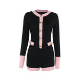 Autumn 2025 New Women's Dresses French Temperament Knitted Long-Sleeved Jumpsuit DJPT